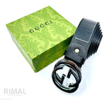 Gucci | Interlocking G Belt – Black / Black Chrome Hardware