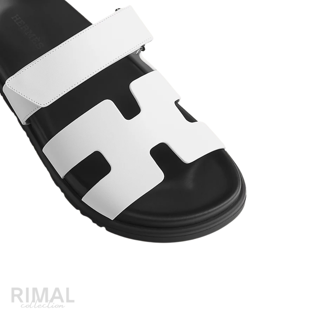 Hermès | Chypre Sandals White - View 4
