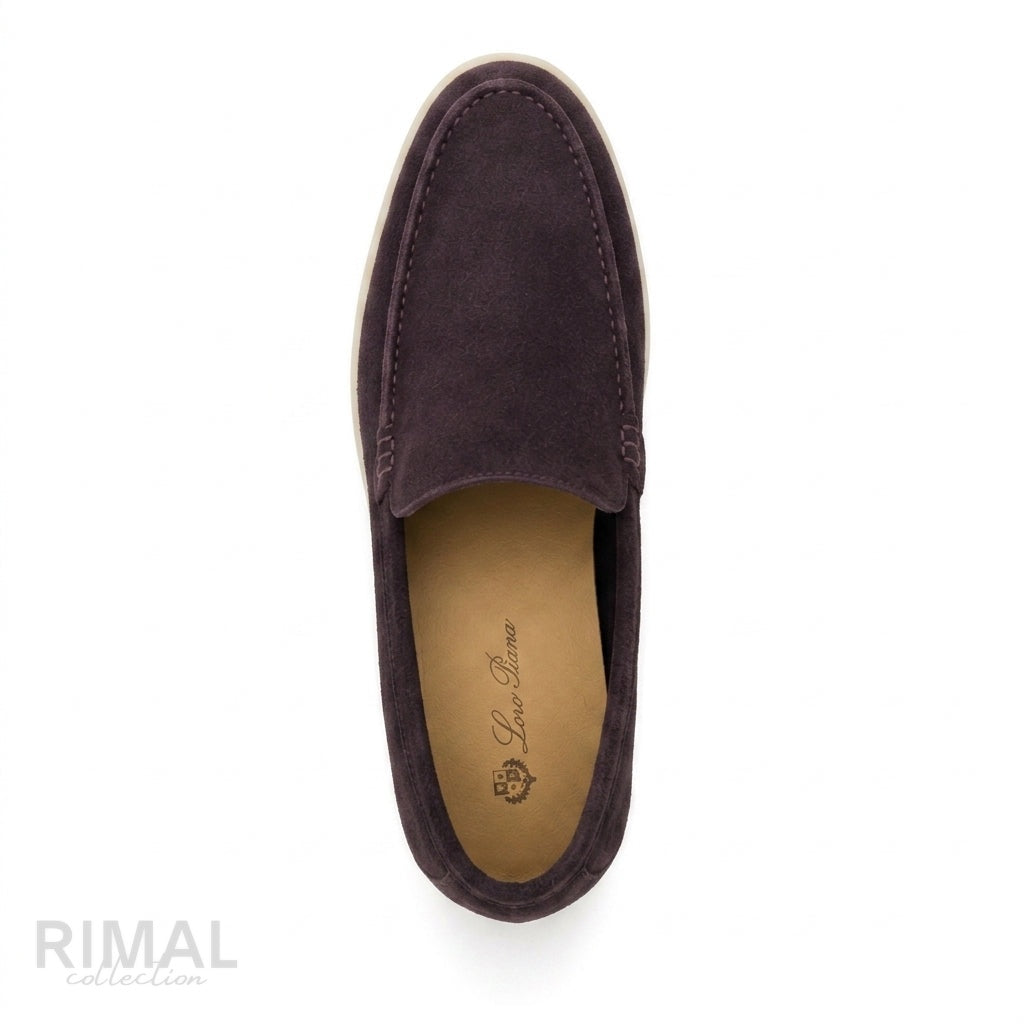 Loro Piana Suede Loafers – Dark Plum - View 3