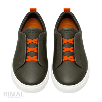 Zegna Footwear | Triple Stitch Black/Brown
