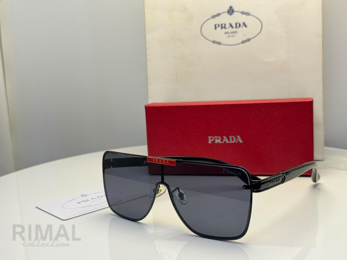 Prada Flat-Top Sunglasses Black - View 3