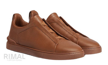 Zegna Triple Stitch Vicuna Sneaker | Men