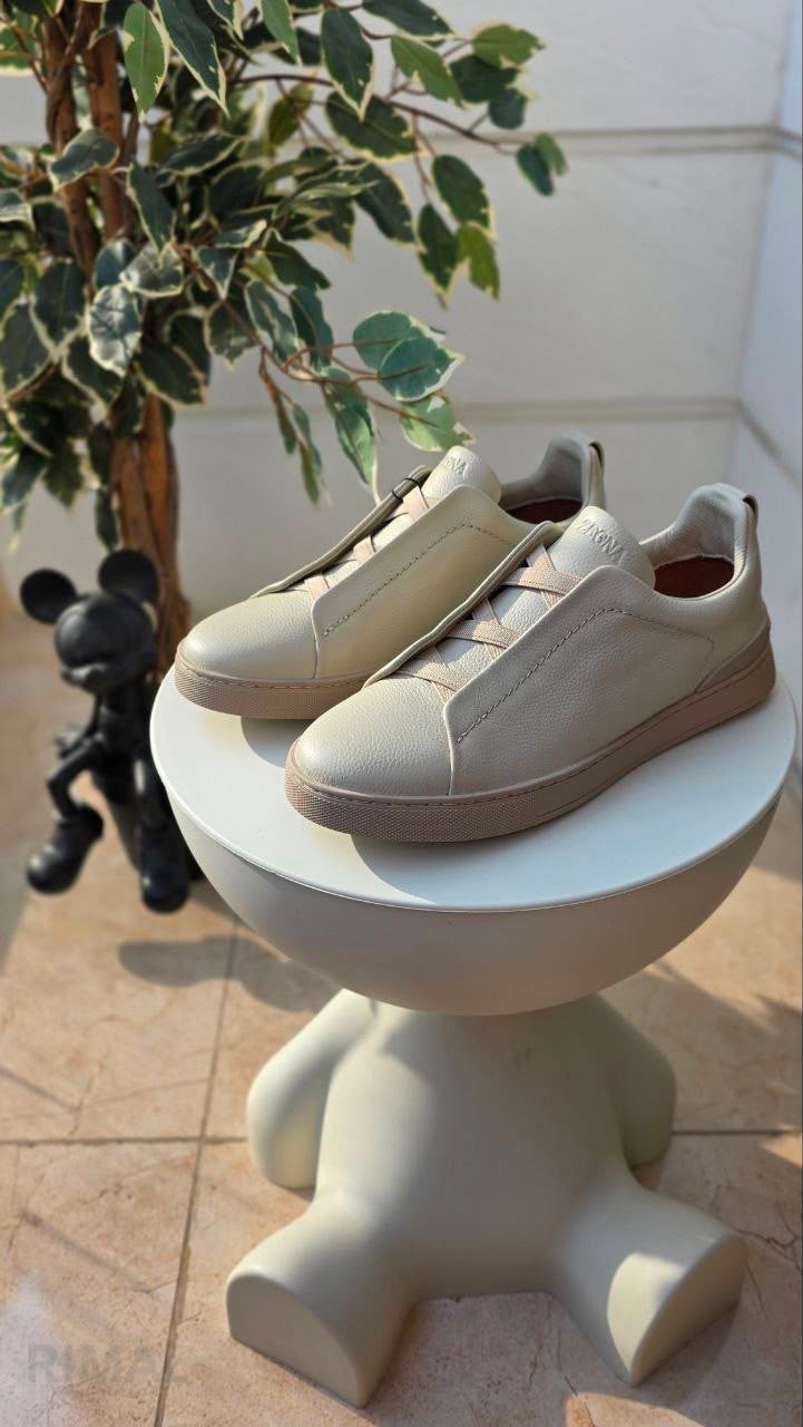 Zegna Triple Stitch Sneakers – Off-White - View 5
