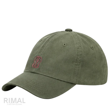 BOOVOOM | BVM Stamp Long Bill Cap in Olive - View 2