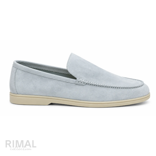 Loro Piana Summer Walk Icy Loafers – Grey - View 1
