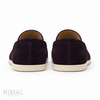Loro Piana Summer Walk Suede Loafers – Dark Aubergine - View 2