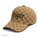 Gucci GG Logo Canvas Camel Cap