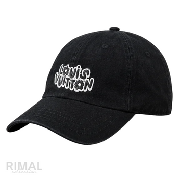 Louis Vuitton | x Nigo Black Cotton Embroidered LV Squared Baseball Cap - View 2
