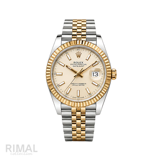 Rolex Datejust Champagne Dial Two Tone Silver Gold Watch - image 1