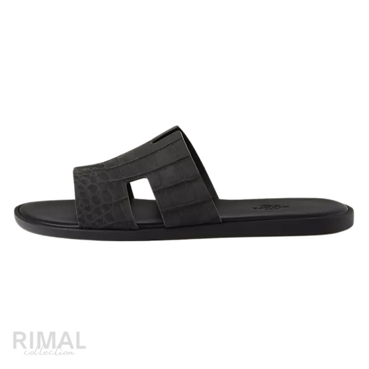 Hermès Izmir Sandals – Gris Carbone - View 1