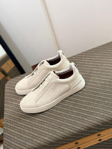 Zegna Footwear | Triple Stitch Crocodile White