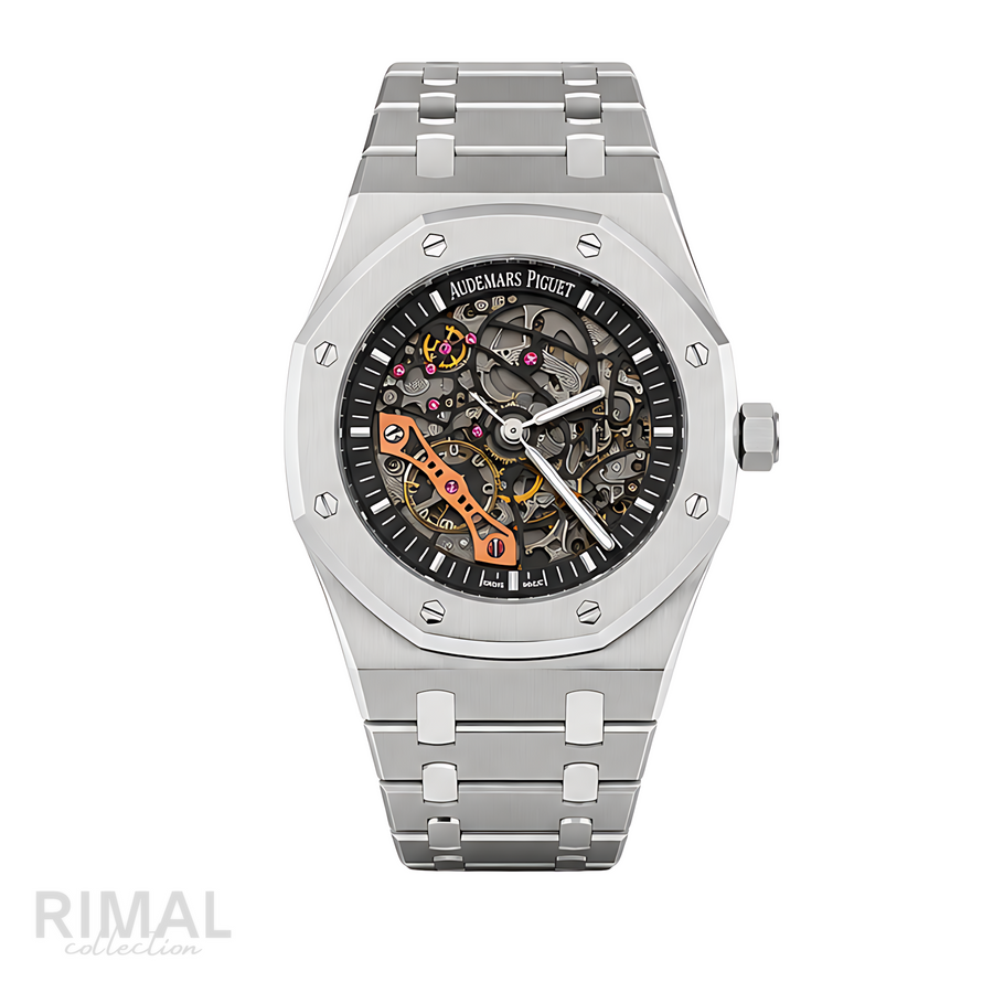 Audemars Piguet Watch | Royal Oak Skeleton Silver Black Dial