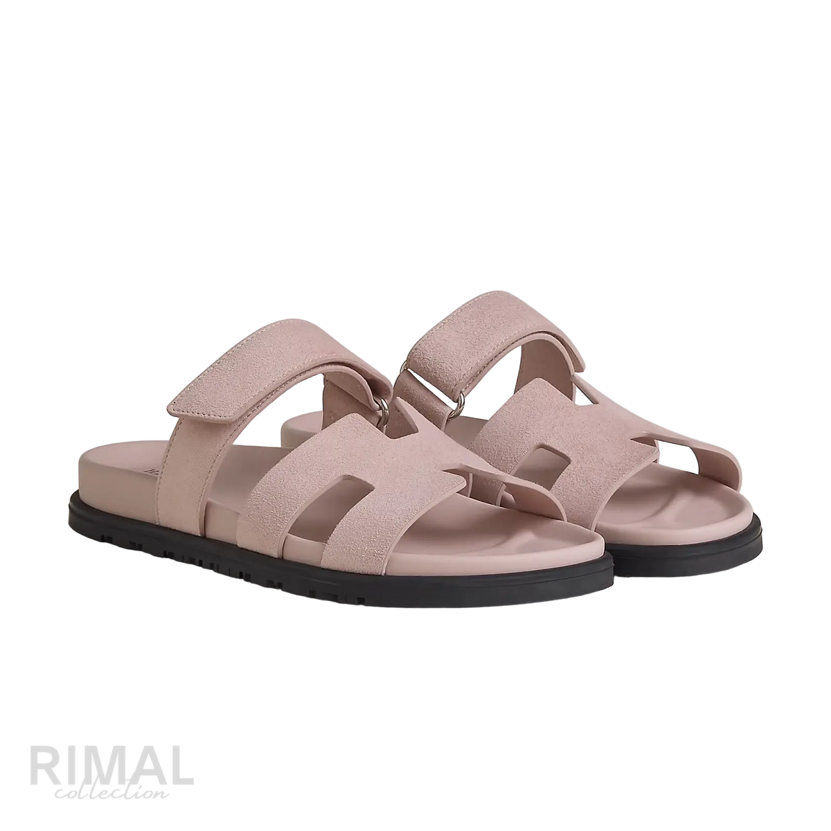 Hermès Chypre Sandals – Pink Suede - View 1