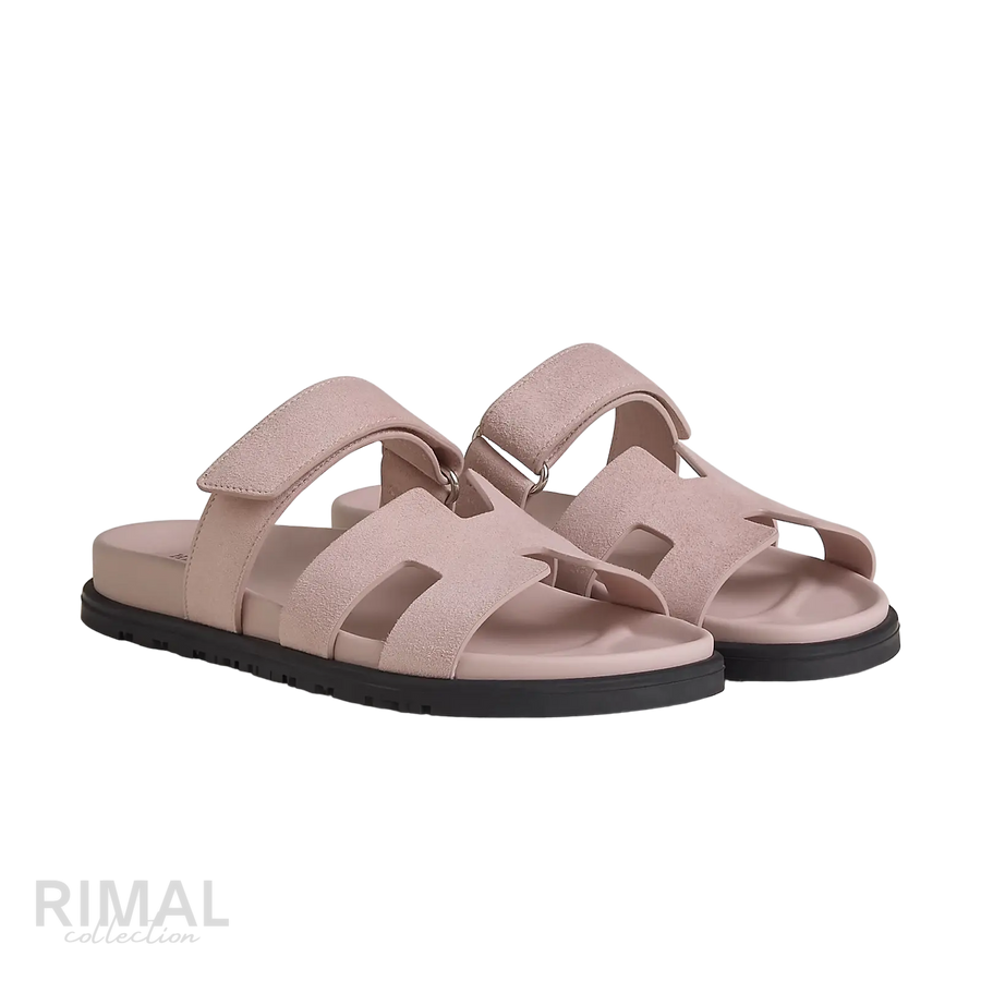 Hermès Chypre Sandals – Pink Suede