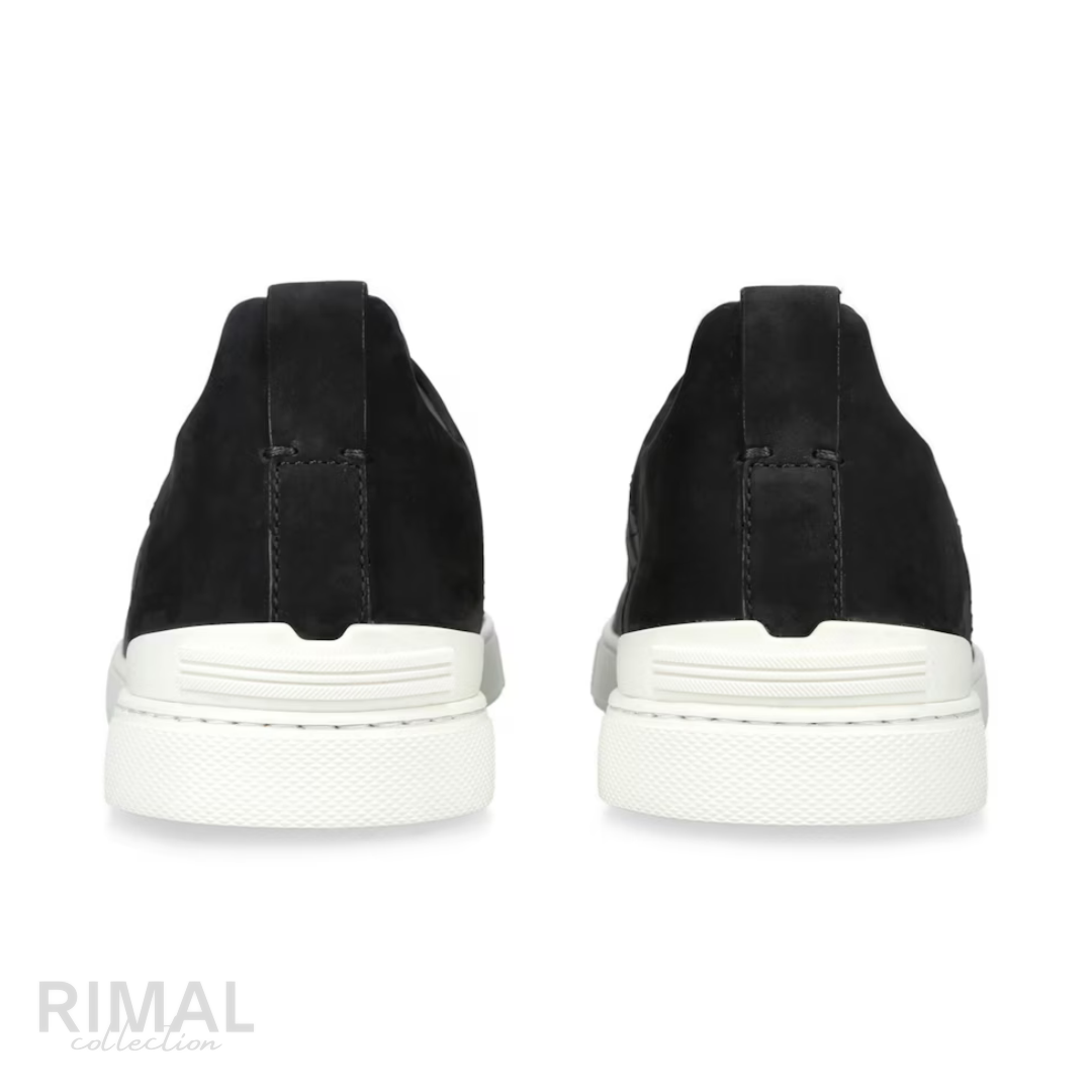 Zegna Triple Stitch Sneaker – Black Crocodile Leather SECONDSKIN – View 2