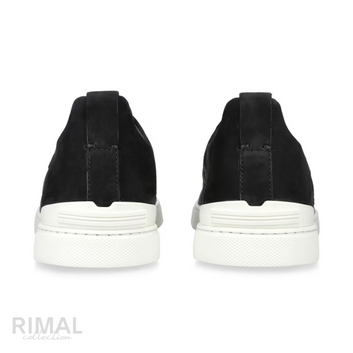Zegna Triple Stitch Sneaker – Black Crocodile Leather SECONDSKIN – View 2