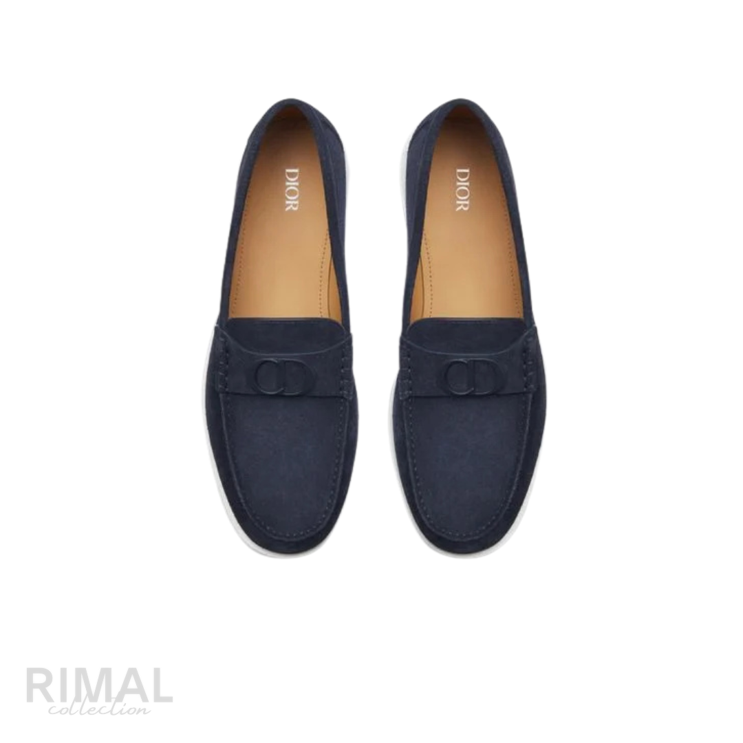 Dior | Men's Blue Homme Granville Slip-On Loafers - View 3