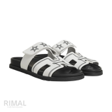 Hermès Chypre Sandals – Blanc Star Print
