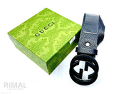 Gucci | Interlocking G Belt – Navy Blue / Blue Hardware