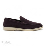Loro Piana Footwear | Suede Loafers Dark Plum