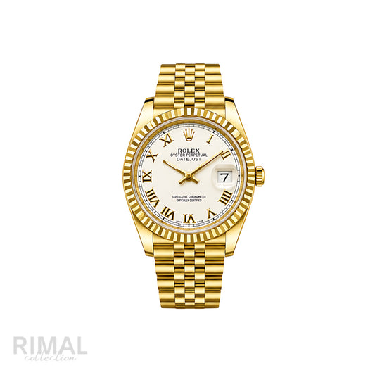 Rolex Datejust Mint Gold White Dial Gold Watch - image 1