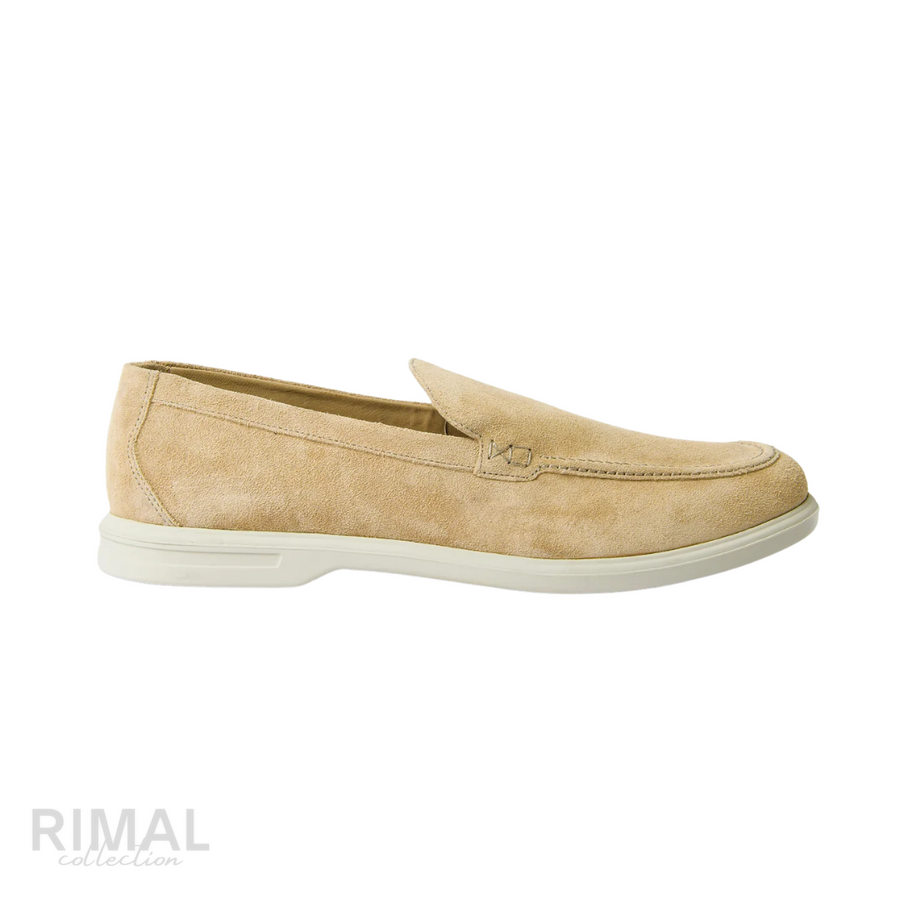 Loro Piana Summer Walk Suede Loafers – Light Beige