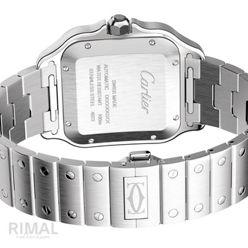 Cartier Santos de Cartier silver & Graduated Green Dial Watch