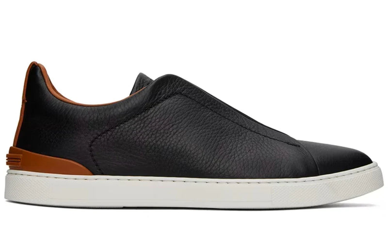Zegna Triple Stitch Sneaker - Black & Brown | Men