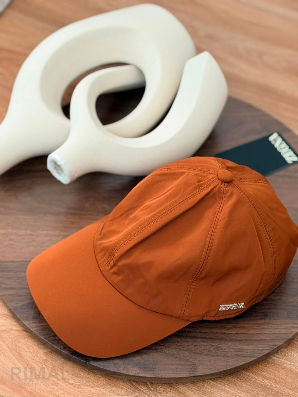 Zegna | Technical Fabric Baseball Cap Terracotta - View 5