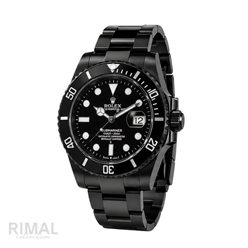 Rolex Submariner Date Black Dial Black Tone Watch - image 2