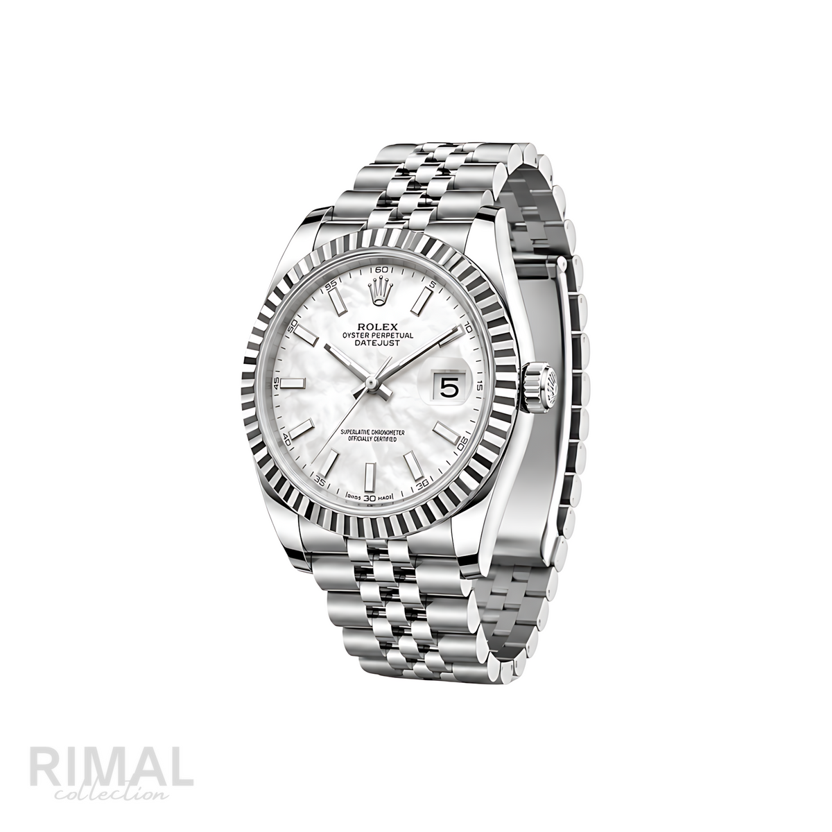 Rolex Datejust Mint White Dial Silver Watch - image 3