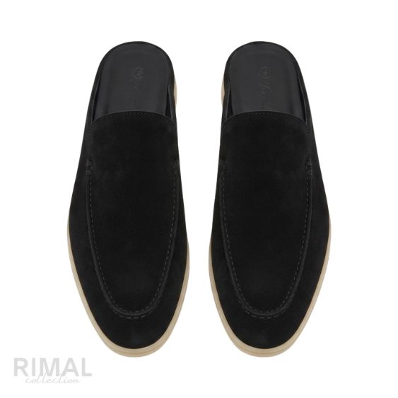 Loro Piana Suede Loafers – Black - View 1