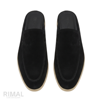 Loro Piana Suede Loafers – Black - View 1