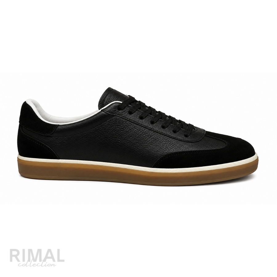 Loro Piana Tennis Walk Suede & Leather Sneakers – Black