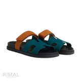 Hermès Chypre Sandals – Vert Mousse / Naturel