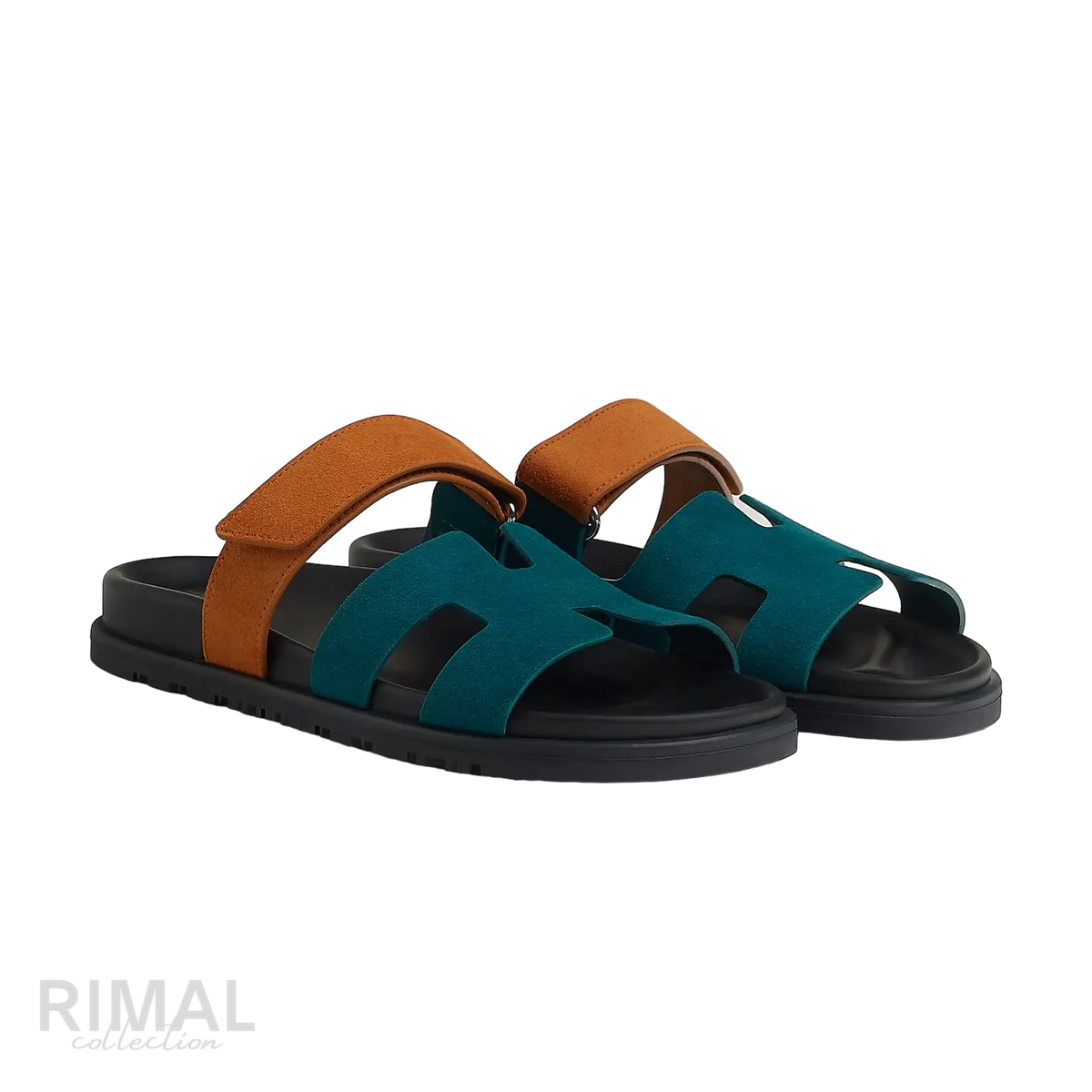 Hermès Chypre Sandals – Vert Mousse / Naturel - View 1