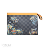 Louis Vuitton Black Brown Beach Pouch