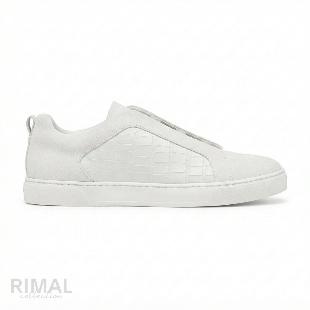 Zegna Triple Stitch Sneakers – White - View 1