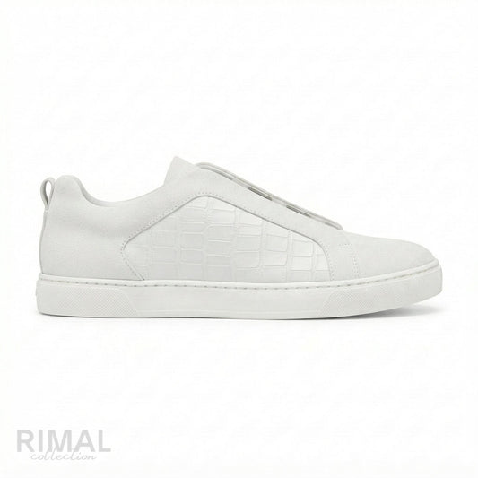Zegna Triple Stitch Sneakers – White - View 1