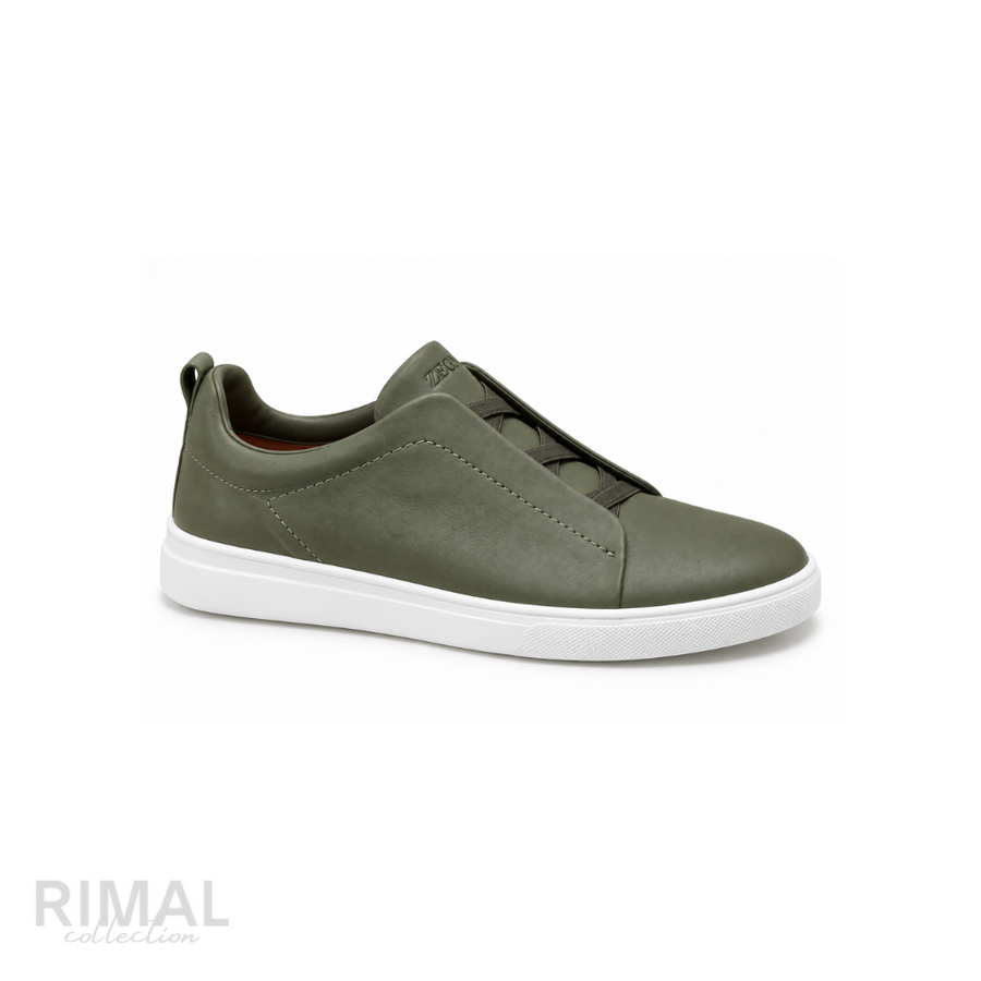 Zegna Footwear | Triple Stitch Foliage Green