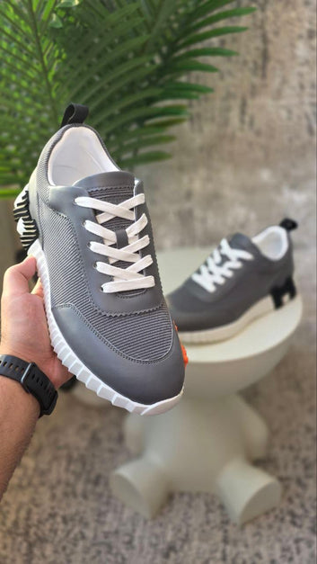 Hermès | Sporty Sneakers – Grey – Product Image 2