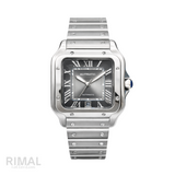 Cartier Santos de Cartier silver & Graduated Green Dial Watch