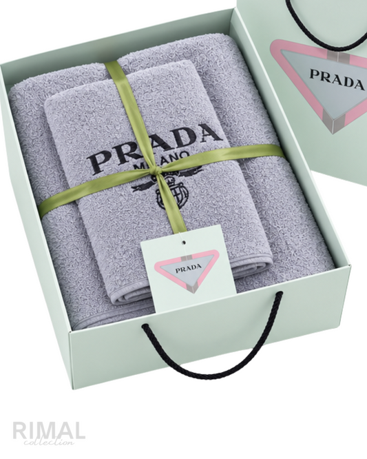 Prada Bath Towel – Grey - View 1