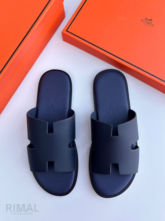 Hermès | Izmir Navy Blue Sandals – Navy Blue Alligator – Product Image 1