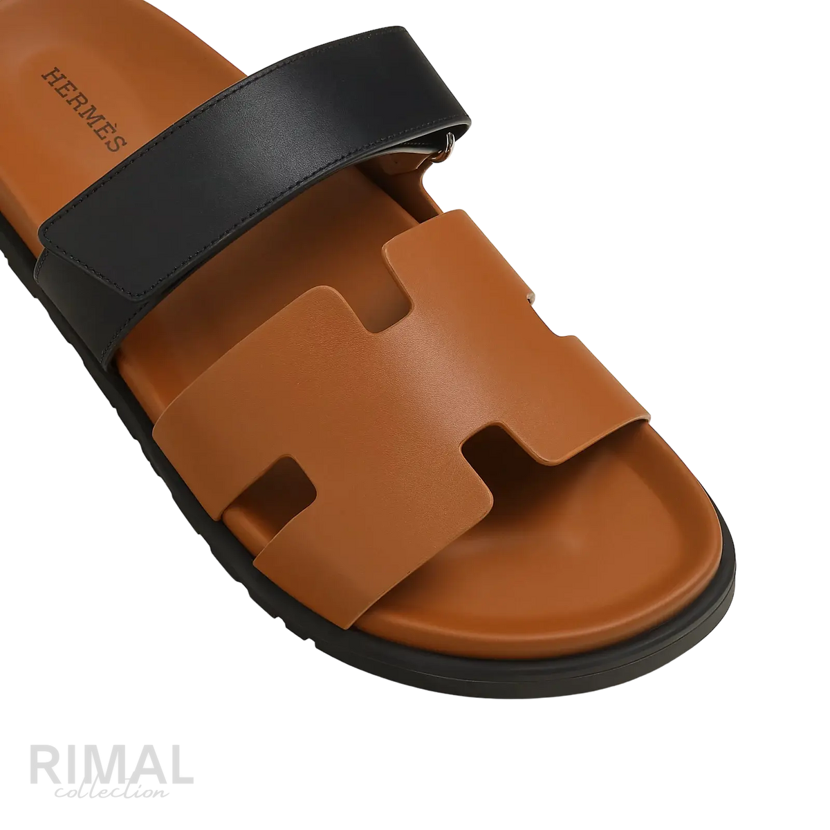 Hermès Chypre Sandals – Naturel H / Noir - View 2