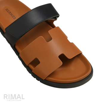 Hermès Chypre Sandals – Naturel H / Noir - View 2