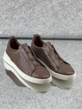 Zegna Footwear | Triple Stitch Brown