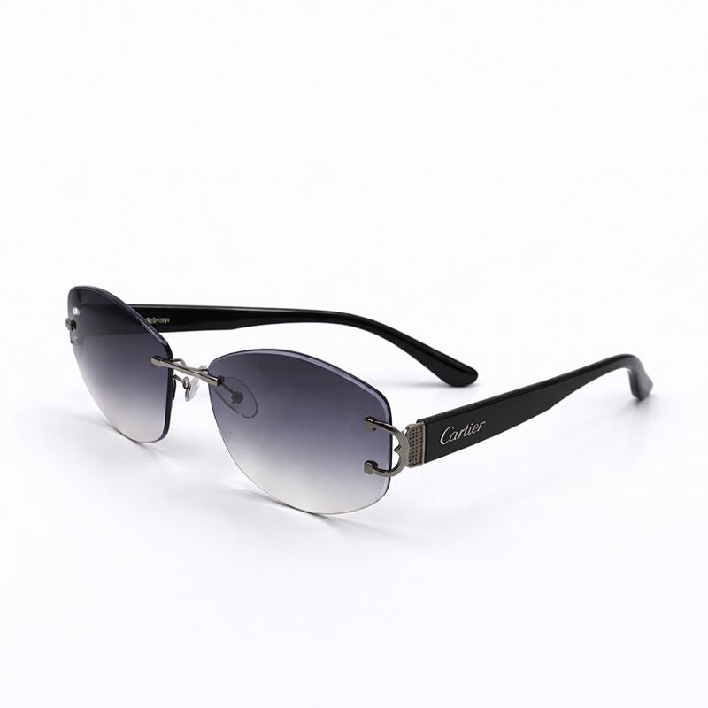 Cartier — Slim Black Aviator Sunglasses — Style 02