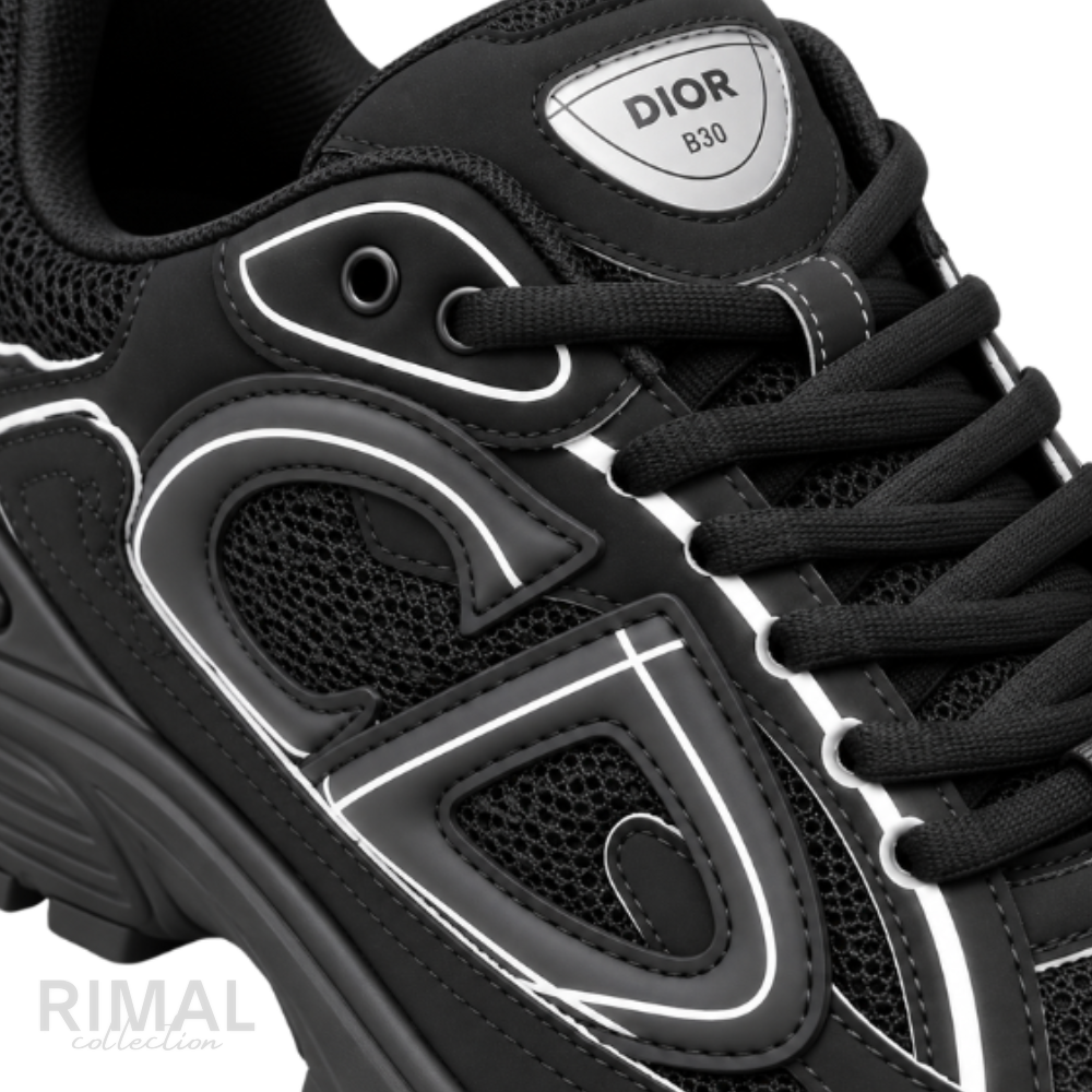 Dior B30 Sneakers – Black Mesh - View 4