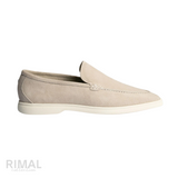 Loro Piana Summer Walk Suede Loafers – Beige